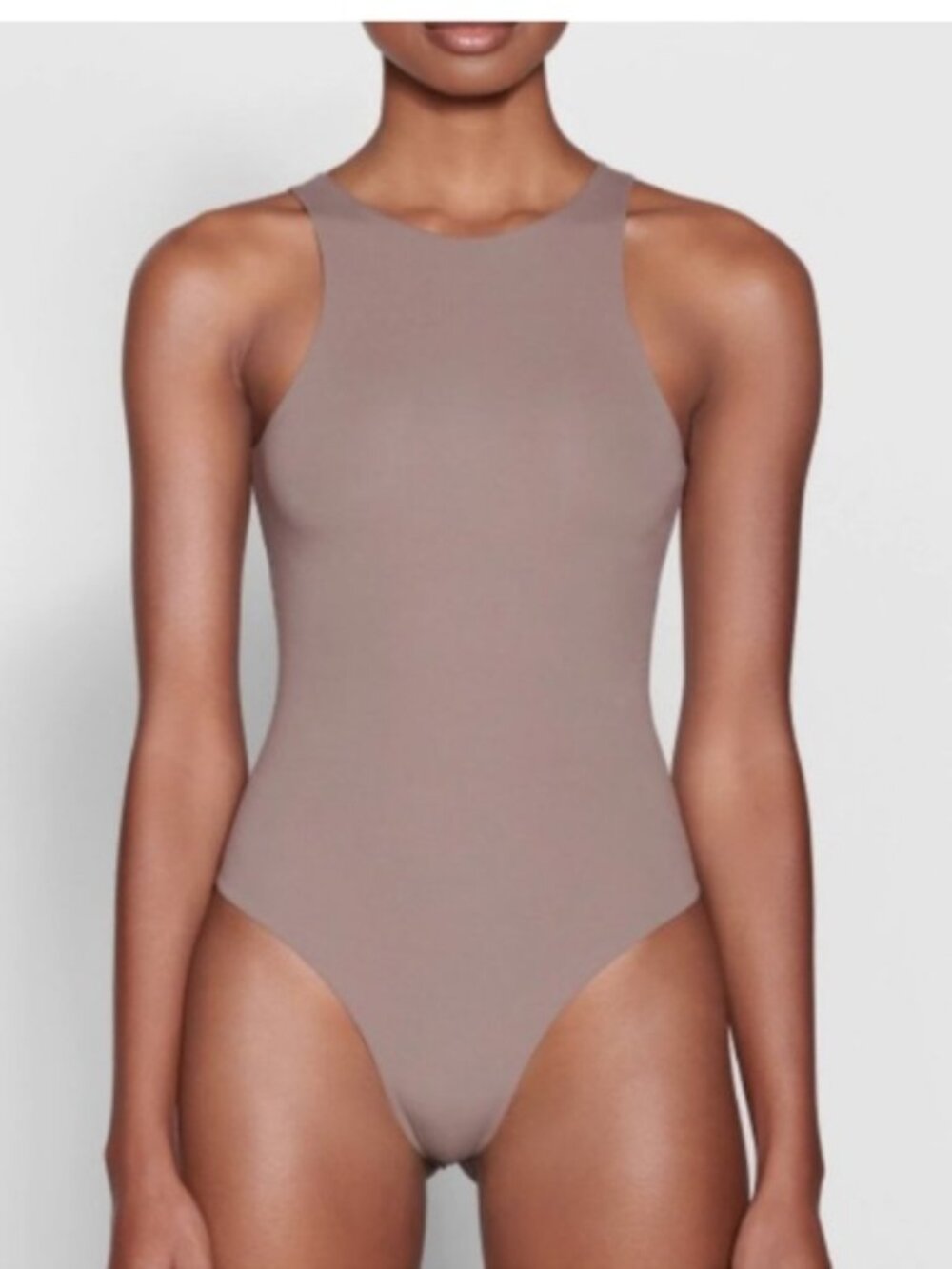 SKIMS - Fits Everybody High Neck Bodysuit - TAUPE
